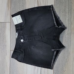 Girl's Black Abercrombie Mini Mom Shorts 11/12